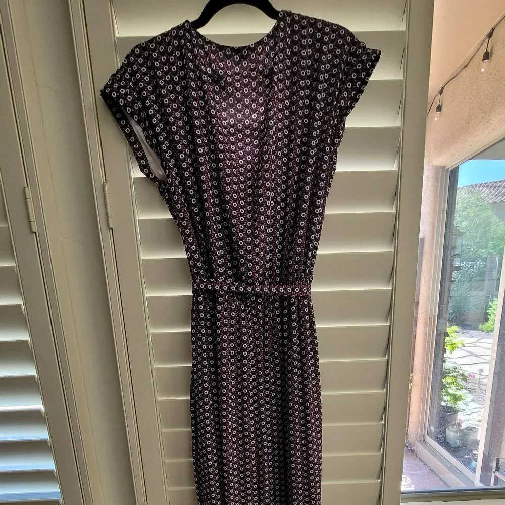 Express Maxi Tie Waist Print Dress Size M - Picture 3 of 4